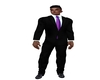 Suit  Black Purple tie
