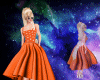 4lVintroo Orange Dress