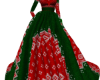 Queen Christmas Fur Gown