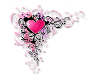 pink heart tribal
