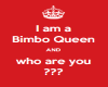 Bimbo queen sign red