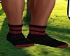 Socks black & red