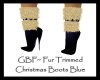 GBF~Fur Trim Boots Blue