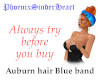 Auburn hair Blue band