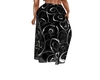 long bk white skirt