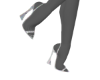 *PR@DA White/SilverHeels