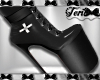 Black White Cross Boots