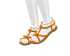 C~Orange Boho Sandals