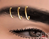 [R] 3 Gold Brow Rings