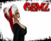 GEMZ!!RED&WHITE PONYTAIL