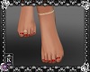 Barbie Feet Red & Gold