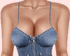 E* Blue Denim Corset