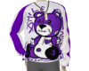 WHITE N PURLE SWAG TOP