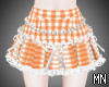 Gingham skirt ♡ orange
