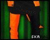 S| Orange/Black jeans