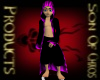Purple flame cloak (M)