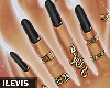 ♛White Black Nails