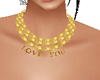 gold neckace love u 