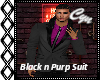 Black n Purple Suit Tie