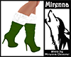 M  Green Xmas Boots