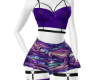 Purple Swirls Skirt Set