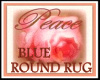 BLUE  ROUND RUG