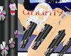 [An]Black Flower Nails