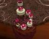 pink floral wedding cake