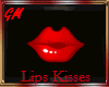 Red Lip Heart Kisses