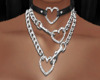 Heart Necklace Black