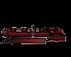 Red black sofa set
