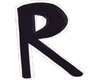 R Letter (Black/White)