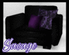 Chair w/purple pillows
