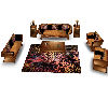 Brown/Tiger Sofa Set