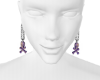 V+ Purple Skull Earrings