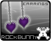 [rb] Heart Earrings Purp