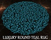 Luxury Round Teal Rug
