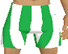 M shorts stripped green