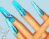 Blue Long Nails