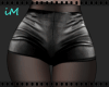iM|Black Leather Shorts