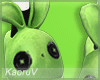 Bunny Slippers - Green F