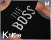 K The boss blk shirt M