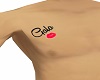 Gala Kiss Chest tattoo