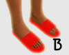 Red slides red toes
