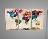 World Map Canvas Art