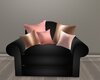 black and rose couch