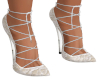 Lyla White Lace Heels