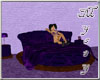 purple round bed