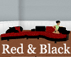 Black Red Sparkle couch