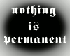 Nothing Is Permanent
